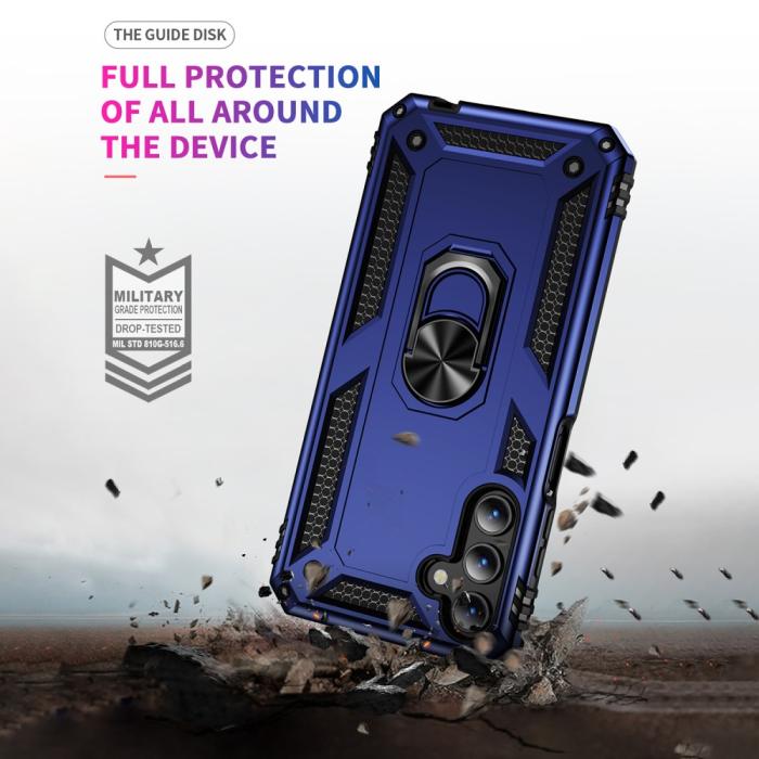 Bild 4,  Samsung Galaxy A15 5G Skal Armor Ring Hybrid Blå - Teknikhallen.se