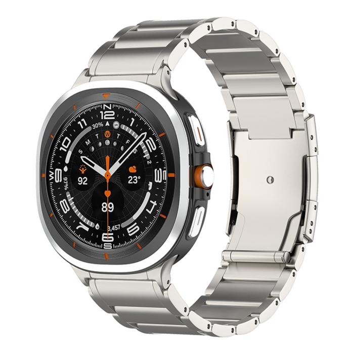 Bild 2,  Samsung Galaxy Watch 8 46/44/40 mm Armband Metall Titanium - Teknikhallen.se