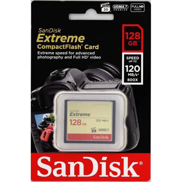 Bild 2, SanDisk SanDisk CF Extreme 128GB 120MB/s Minneskort - Teknikhallen.se