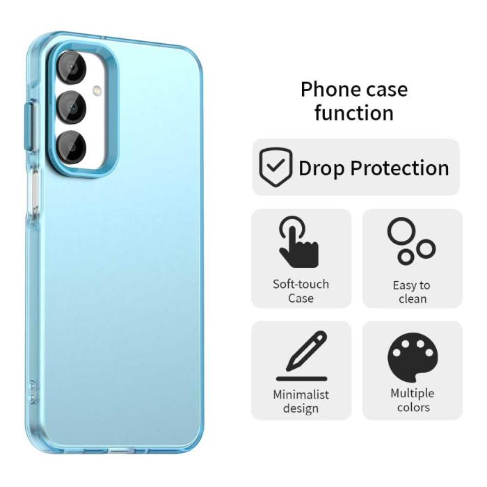 Bild 4,  Samsung Galaxy A36 5G/A56 5G Skal Hybrid Matt Blå - Teknikhallen.se