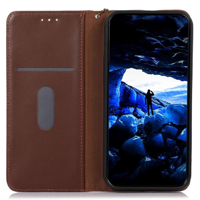 Bild 2, KHAZNEH KHAZNEH Sony Xperia 5 V Fodral RFID Äkta Läder Brun - Teknikhallen.se
