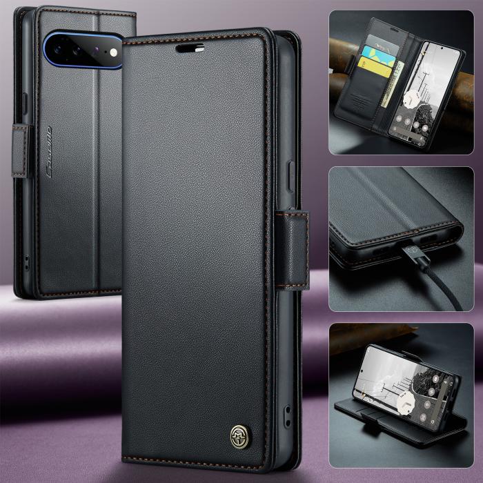 Bild 6, CASEME CASEME Google Pixel 11 Pro XL Fodral RFID Läder Svart - Teknikhallen.se