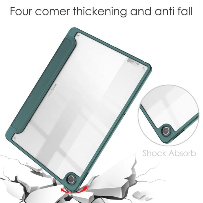 Bild 6,  Lenovo Tab M10 Plus Gen 3 Fodral Tri-Fold Hybrid Mörk Grön - Teknikhallen.se
