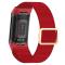  Fitbit Charge 6 / 5 Armband Justerbart Nylon Röd - Teknikhallen.se