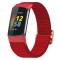  Fitbit Charge 6 / 5 Armband Justerbart Nylon Röd - Teknikhallen.se