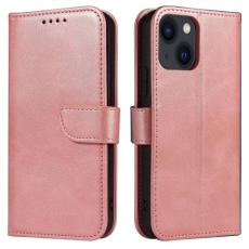  iPhone 14 Fodral Solid L&auml;der Ros&eacute;guld - Teknikhallen.se