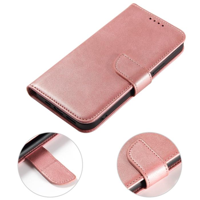 Bild 2,  iPhone 14 Fodral Solid Läder Roséguld - Teknikhallen.se