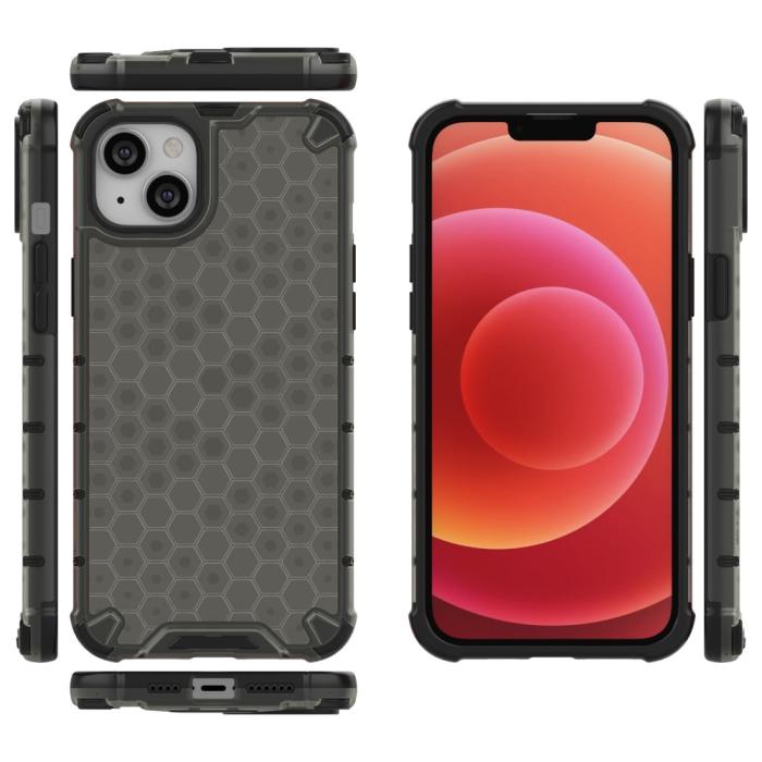 Bild 6,  iPhone 15 Plus Skal Honeycomb Shockproof Svart - Teknikhallen.se