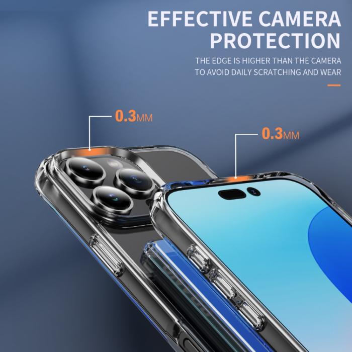 Bild 5,  iPhone 16 Pro Skal Med Kortfack TPU Transparent - Teknikhallen.se