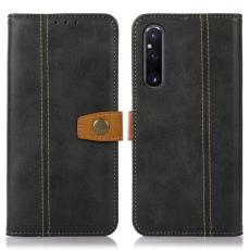  Sony Xperia 1 V Fodral Dual-Color L&auml;der Svart - Teknikhallen.se