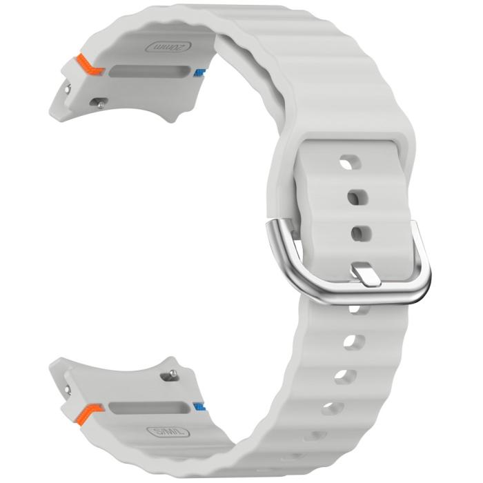 Bild 2,  Galaxy Watch 5/5 Pro/6/7/FE Armband Silikon Wave Design - Teknikhallen.se