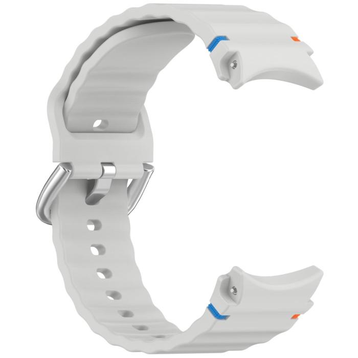 Bild 3,  Galaxy Watch 5/5 Pro/6/7/FE Armband Silikon Wave Design - Teknikhallen.se