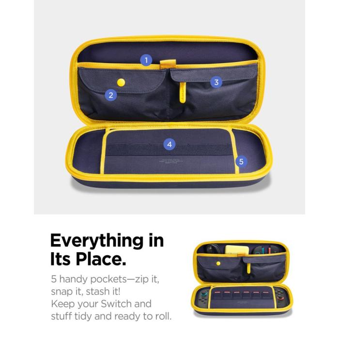 Bild 4, Spigen Spigen Nintendo Switch 2 Förvaringsväska Nano Pop Blueberry Navy - Teknikhallen.se