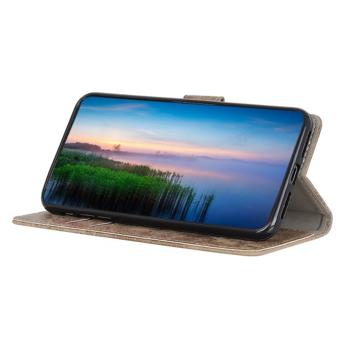 Bild 4,  Samsung Galaxy S22 Plus Fodral Retro Läder Khaki - Teknikhallen.se