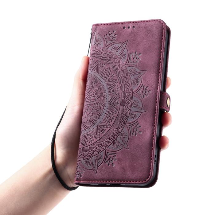 Bild 6,  Xiaomi Redmi Note 14 Pro/Pro Plus 5G Fodral Mandala Vinröd - Teknikhallen.se