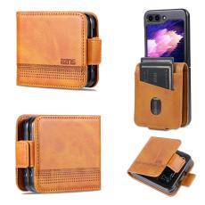 AZNS AZNS Galaxy Z Flip 5 Fodral L&auml;der Brun - Teknikhallen.se