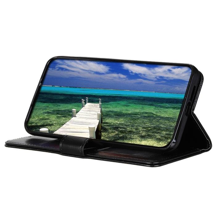 Bild 3,  Xiaomi Redmi 10 5G Fodral Crazy Horse Svart - Teknikhallen.se