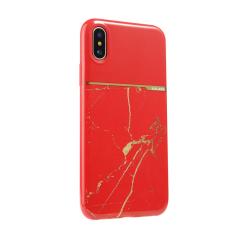 SULADA iPhone X/Xs - SULADA Marmor Skal - R&ouml;d - Teknikhallen.se