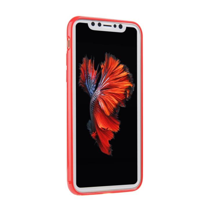 Bild 2, SULADA iPhone X/Xs - SULADA Marmor Skal - Röd - Teknikhallen.se