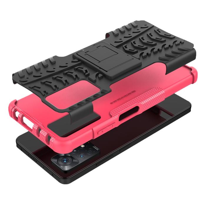Bild 5,  Xiaomi Redmi Note 11 Pro 5G Skal Stöttåligt med Stöd Rosa - Teknikhallen.se