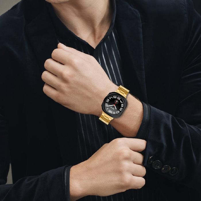 Bild 4,  Galaxy Watch Ultra (2025) / 47 mm Klockarmband Rostfritt Stål Guld - Teknikhallen.se