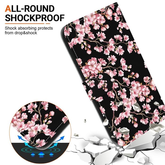Bild 3,  Samsung Galaxy A27 5G Fodral Läder Blommor Rosa - Teknikhallen.se