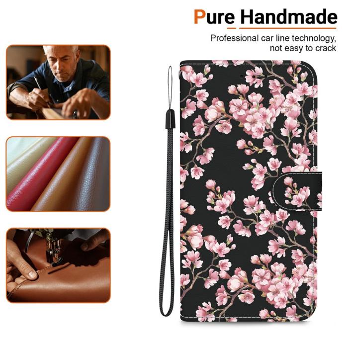 Bild 5,  Samsung Galaxy A27 5G Fodral Läder Blommor Rosa - Teknikhallen.se
