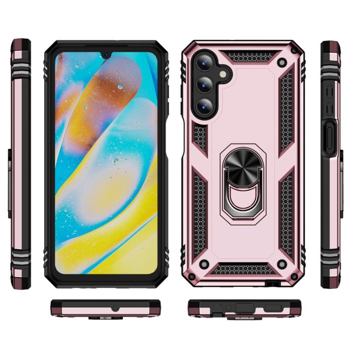 Bild 2,  Samsung Galaxy A15 5G Skal Armor Ring Hybrid Roséguld - Teknikhallen.se