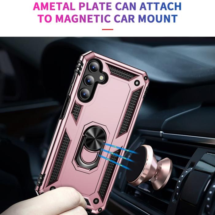 Bild 3,  Samsung Galaxy A15 5G Skal Armor Ring Hybrid Roséguld - Teknikhallen.se