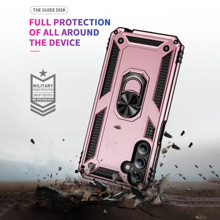Bild 4,  Samsung Galaxy A15 5G Skal Armor Ring Hybrid Roséguld - Teknikhallen.se