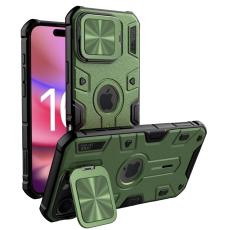 NILLKIN NILLKIN iPhone 16 Pro Max Skal Camshield Armor Gr&ouml;n - Teknikhallen.se