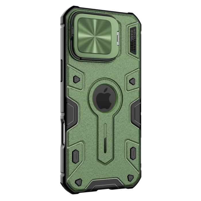 Bild 4, NILLKIN NILLKIN iPhone 16 Pro Max Skal Camshield Armor Grön - Teknikhallen.se