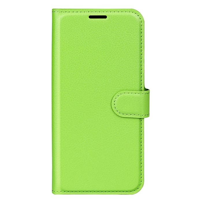 Bild 5,  Samsung Galaxy S25 Fodral Litchi Läder Grön - Teknikhallen.se