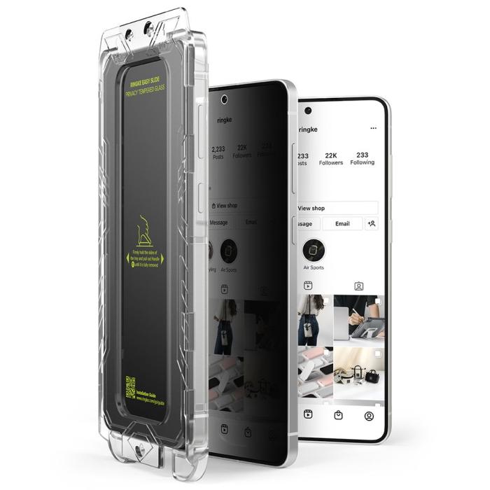 Bild 2, Ringke Ringke Galaxy S25 Edge 2-PACK Easy Slide Skärmskydd Privacy - Teknikhallen.se