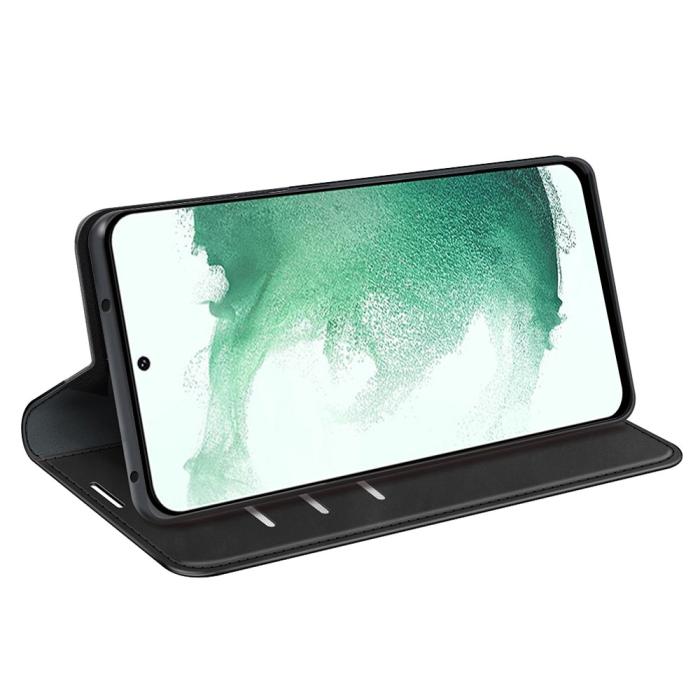 Bild 3,  Samsung Galaxy S23 Plus Flip Fodral Skin Touch Svart - Teknikhallen.se