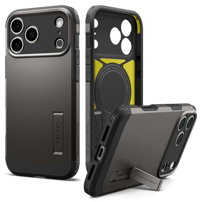 Bild 3, Spigen Spigen iPhone 18 Pro Max / 17 Pro Max Skal MagSafe Gunmetal - Teknikhallen.se