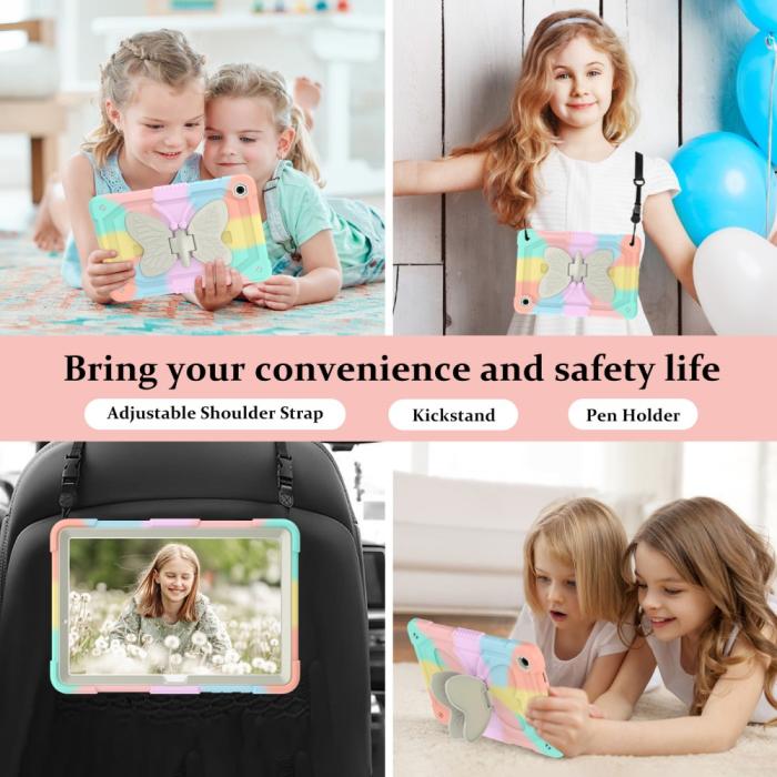 Bild 5,  Samsung Galaxy Tab A9 Plus Fodral Butterfly Shockproof Hybrid - Teknikhallen.se