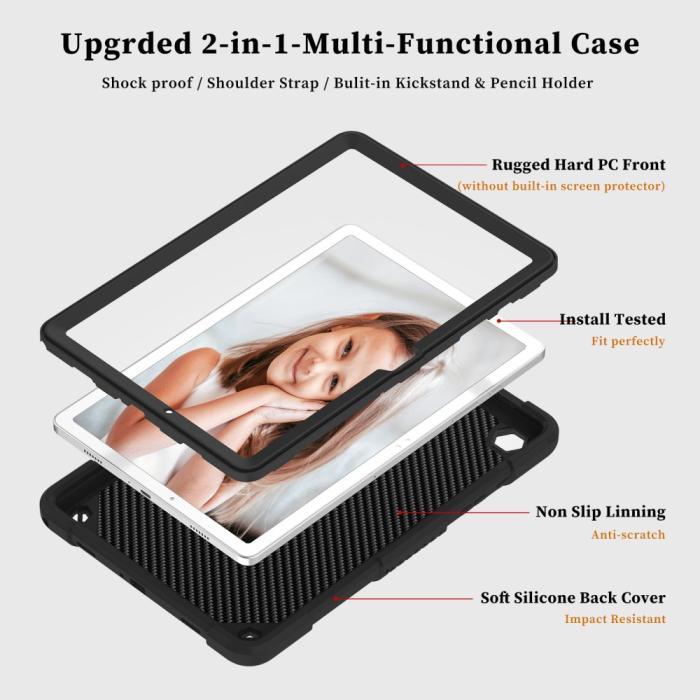 Bild 3,  Samsung Galaxy Tab A9 Plus Fodral Butterfly Shockproof Hybrid - Teknikhallen.se