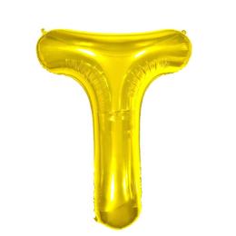  Bokstavsballong T 40 cm Guld - Teknikhallen.se