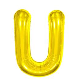  Bokstavsballong U 40 cm Guld - Teknikhallen.se