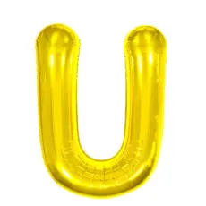  Bokstavsballong U 40 cm Guld - Teknikhallen.se