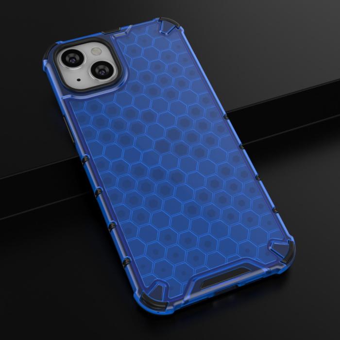 Bild 5,  iPhone 15 Plus Skal Honeycomb Shockproof Blå - Teknikhallen.se