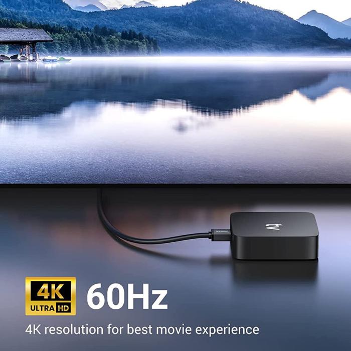 Bild 4, UGREEN UGREEN 1.5m 270° 4K 60Hz HDMI - HDMI Kabel Elbow Svart - Teknikhallen.se