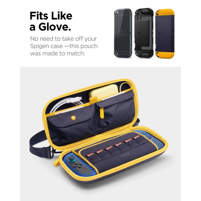 Bild 6, Spigen Spigen Nintendo Switch 2 Förvaringsväska Nano Pop Blueberry Navy - Teknikhallen.se