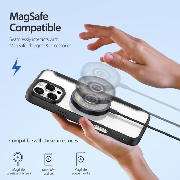 Bild 3, DUX DUCIS DUX DUCIS iPhone 16 Pro Fodral MagSafe Skin X Pro Svart - Teknikhallen.se