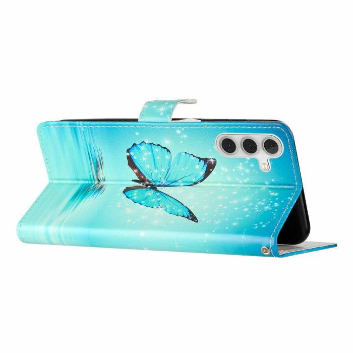 Bild 3,  Samsung Galaxy S25 Plus Fodral Med Tryck Blå Fjäril - Teknikhallen.se