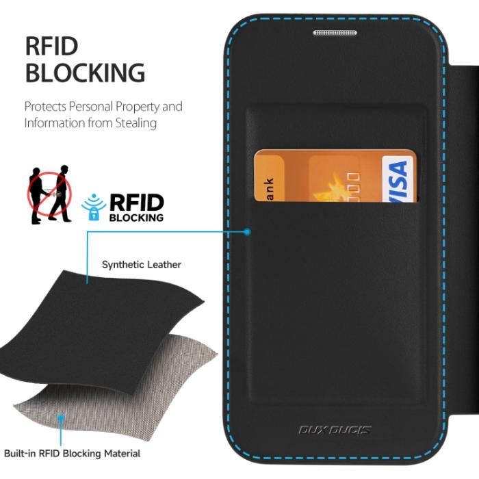 Bild 3, DUX DUCIS DUX DUCIS iPhone 15 Pro Fodral MagSafe Skin X Pro Svart - Teknikhallen.se