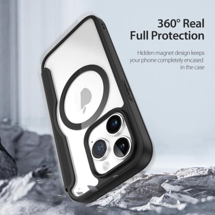 Bild 6, DUX DUCIS DUX DUCIS iPhone 15 Pro Fodral MagSafe Skin X Pro Svart - Teknikhallen.se
