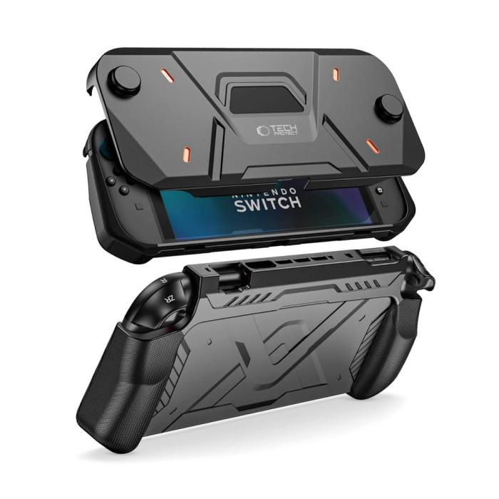 Bild 3, Tech-Protect Tech-Protect Nintendo Switch 2 Fodral Carbonox Svart - Teknikhallen.se