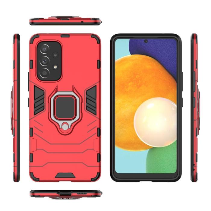 Bild 5,  Samsung Galaxy A53 5G Skal Ring Armor Hybrid Röd - Teknikhallen.se